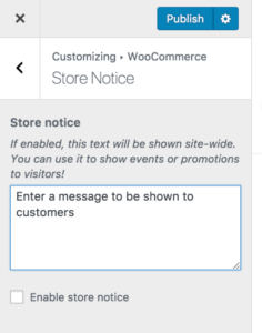 2.11 WooCommerce winkelmeldingen, catalogusweergave en productafbeeldingen beheren 5 woocommerce-customizer-storenotice-option